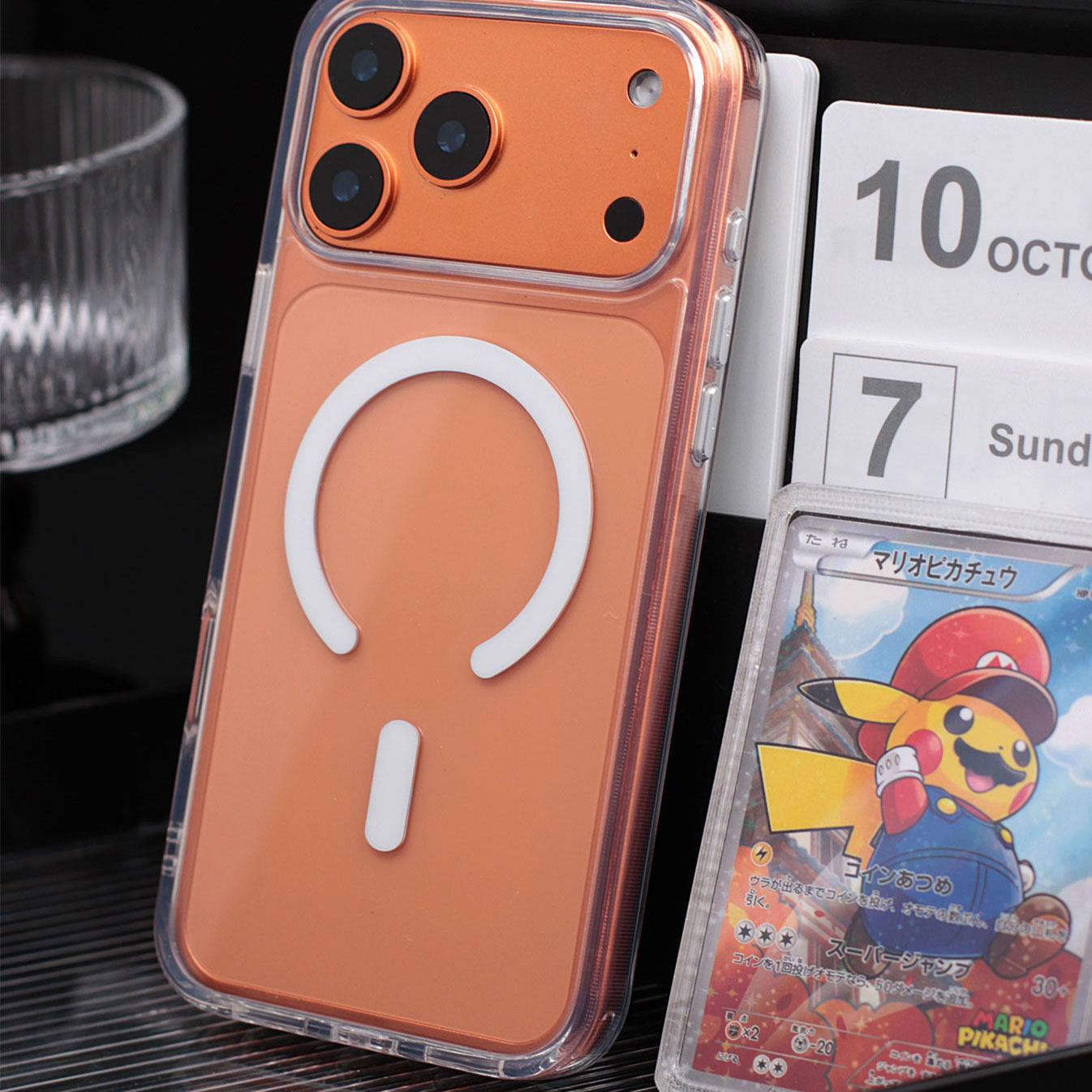 Magnetic iPhone Card Holder Case – Clear Acrylic Protection