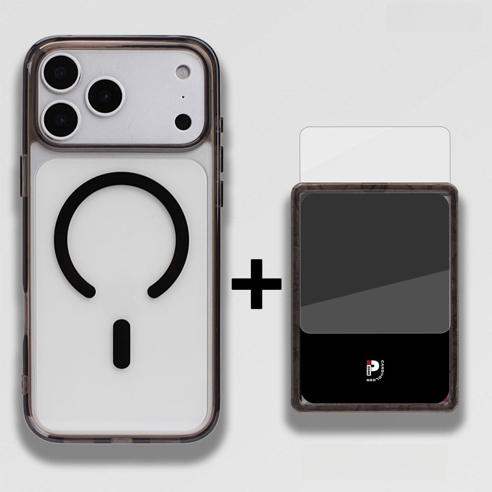 Magnetic iPhone Card Holder Case – Clear Acrylic Protection